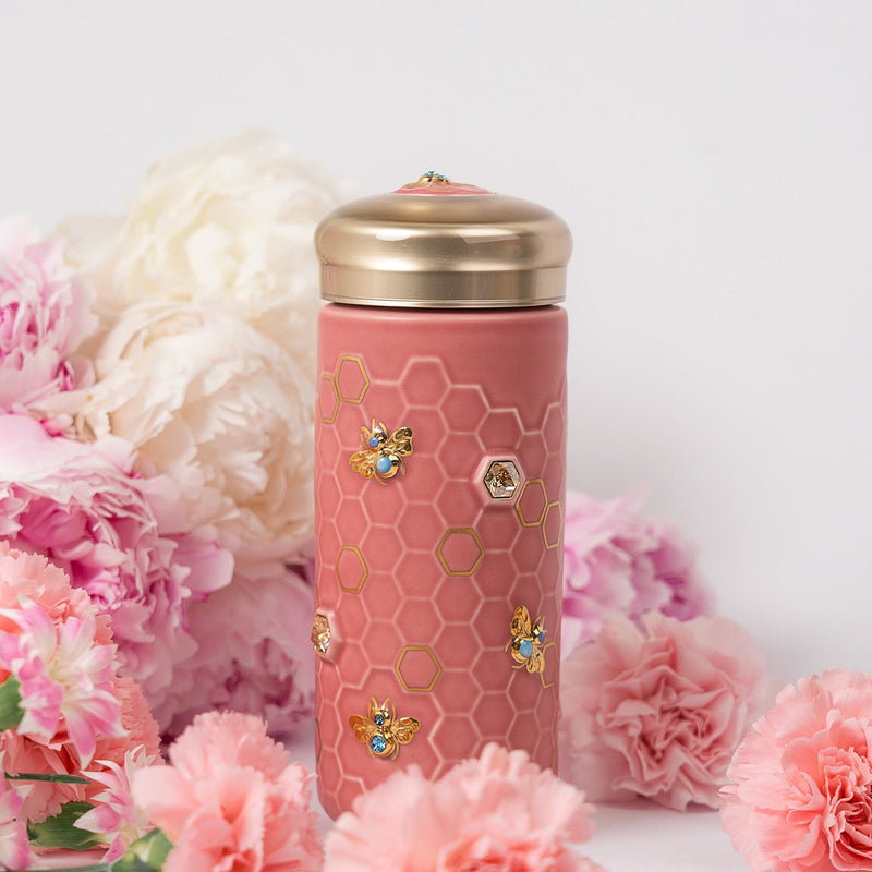 Honey Bee Travel Mug with Crystals-16