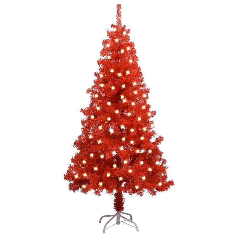 vidaXL Artificial Christmas Tree with LEDs&Stand Decor Multi Colors/Sizes-4