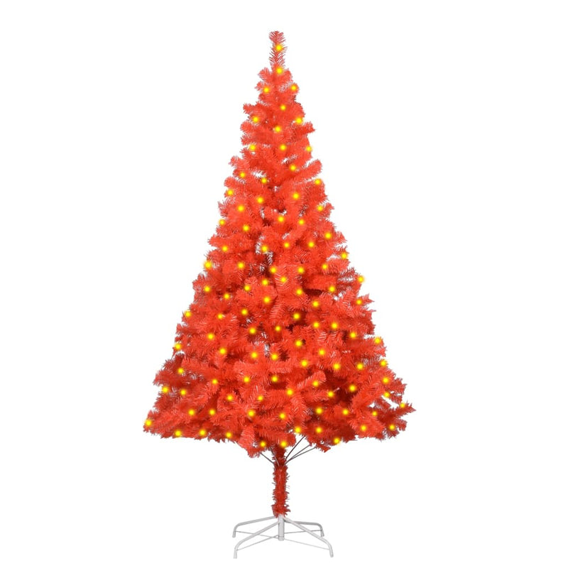 vidaXL Artificial Christmas Tree with LEDs&Stand Decor Multi Colors/Sizes-5