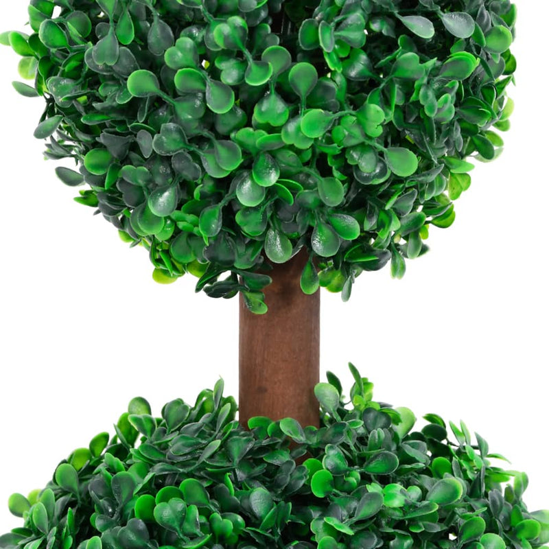 vidaXL Artificial Boxwood Plant with Pot Ball Shaped Green Decor Multi Sizes-13