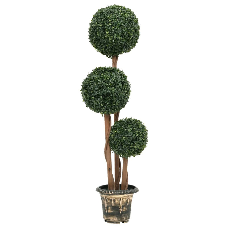 vidaXL Artificial Boxwood Plant with Pot Ball Shaped Green Decor Multi Sizes-34