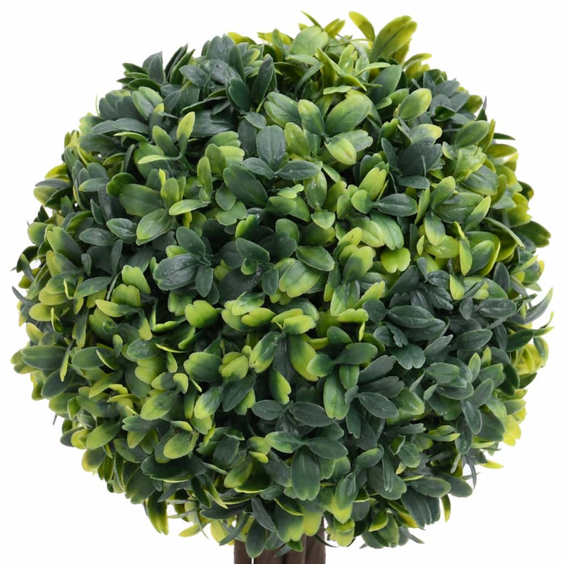 vidaXL 2x Artificial Boxwood Plants with Pots Ball Shaped Green Multi Sizes-8