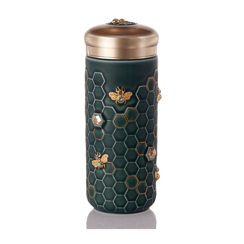 Honey Bee Travel Mug with Crystals-1