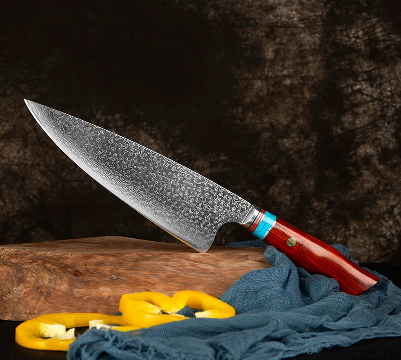 XITUO Damascus Butcher Knives Sharp professional Chef knife Cleaver VG10 Damascus Steel Kitchen Knives Utility Cooking tools