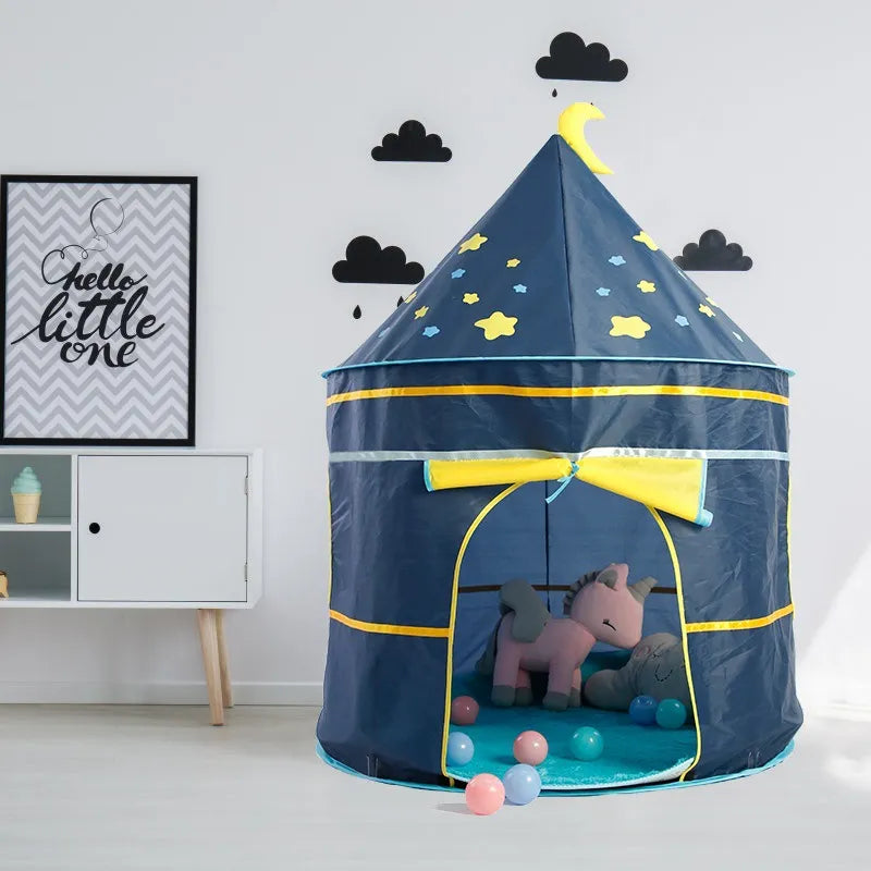 Dropshipping Kid Tent House Portable Castle Children Teepee Play Tent Ball Pool Camping Toy Birthday Christmas Outdoor Gift