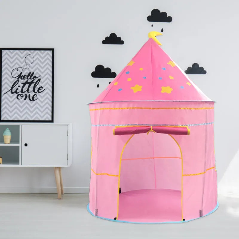 Dropshipping Kid Tent House Portable Castle Children Teepee Play Tent Ball Pool Camping Toy Birthday Christmas Outdoor Gift