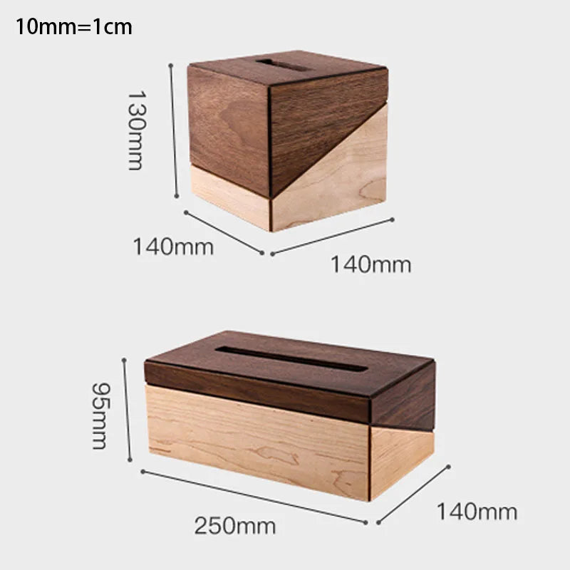 Black Walnut Napkins Holder American Simple Solid Wood Pumping Paper Storage Box Bedroom Tissue Boxes Living Room Decoration