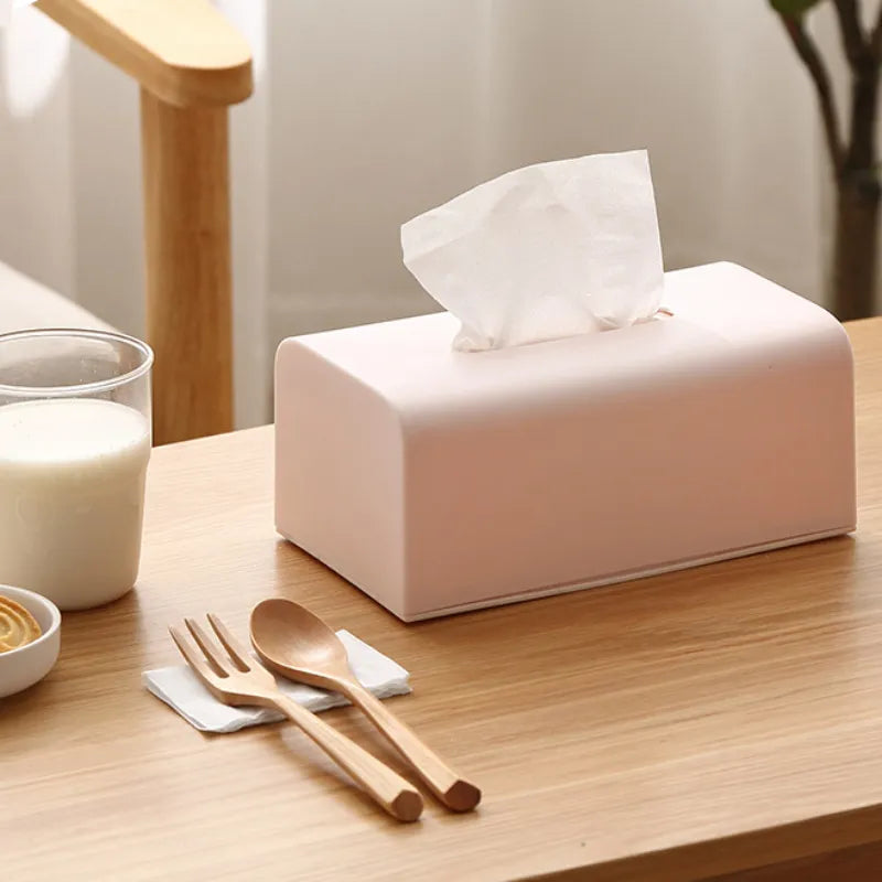 Plastic Tissue Box Square Home Tissue Container Car Napkins Holder Case Home Organizer Kitchen Holdler Simple Stylish