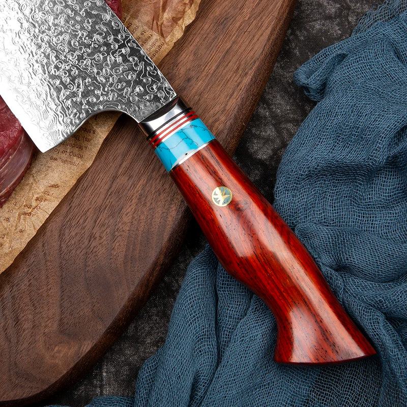 XITUO Damascus Butcher Knives Sharp professional Chef knife Cleaver VG10 Damascus Steel Kitchen Knives Utility Cooking tools