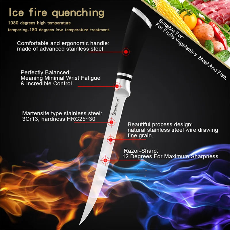 Boning Knife Kitchen Knives  Meat Bone Vegetable Slicing knife Butcher Knife Cooking Tool