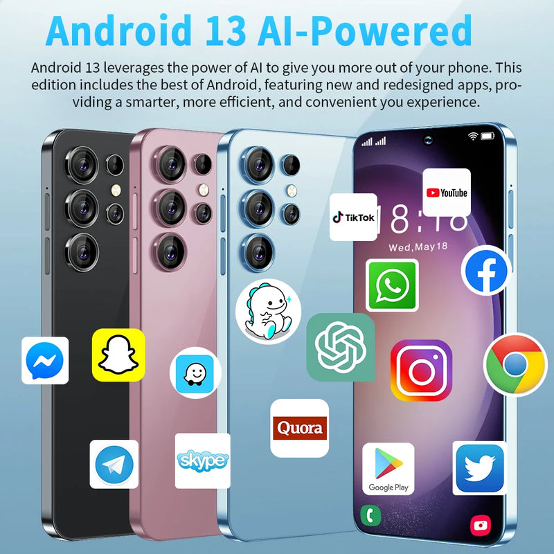 Brand New Original S23 Ultra Smartphone 7.3 Inch HD Full Screen Face ID 16GB+1TB Mobile Phones Global Version 4G 5G Cell Phone