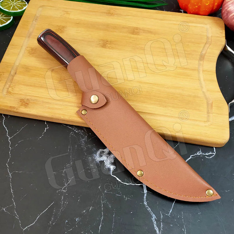 Chef Knife Stainless Steel Boning Knife Butcher Knife Razor Sharp Cleaver Kitchen Knife High Caebon Meat Cleaver Slicing Knife