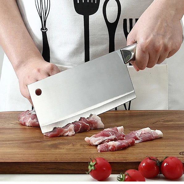 Shuoji Stainless Steel Chinese Cleaver Chopping Kitchen Knife Chef Butcher Knives Fish Meat Vegetables Cutlery Cooking Tools