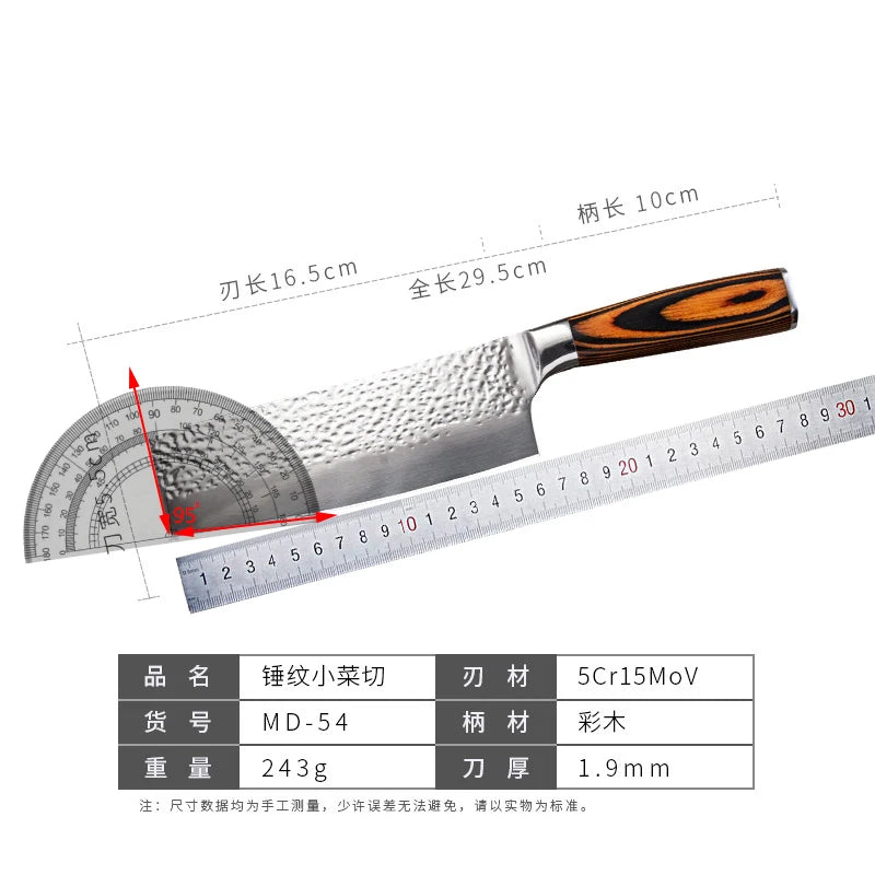 Kitchen knife Chef Japanese Knife Damascus Hammer Pattern Knife Meat Nakiri gyuto butcher knife Utility Slicing Santoku knife