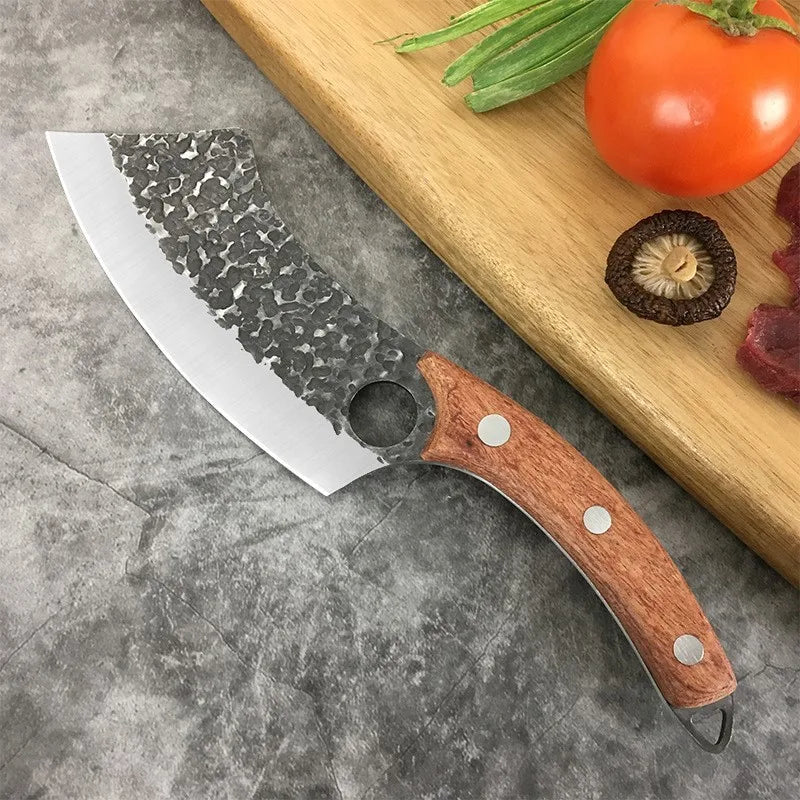 Chef Knife Forged Stainless Steel Butcher Outdoor Hunting Kitchen Meat Fishing Sashimi Boning Nakiri Knives Cleaver Machete Cut