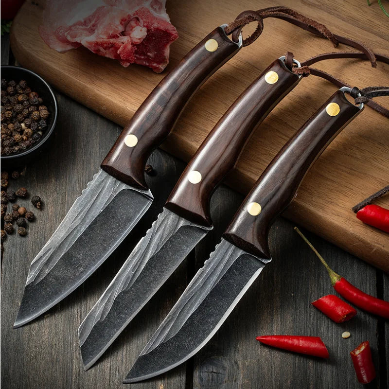 Stainless Steel Kitchen Boning Knife Handmade Forged Chef Knife Fishing Knife Meat Cleaver Butcher Knife Vegetable Slicing