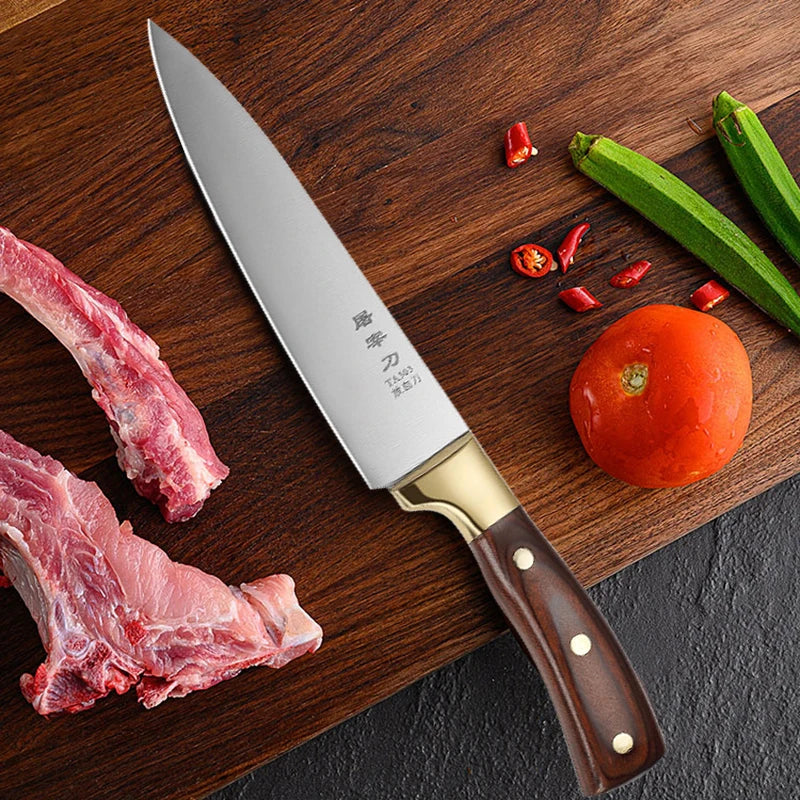 Deboning Butcher Kitchen Knives Hand Forged Stainless Steel Slaughter Fillet Knife Fish Meat Cleaver Cutting Knife