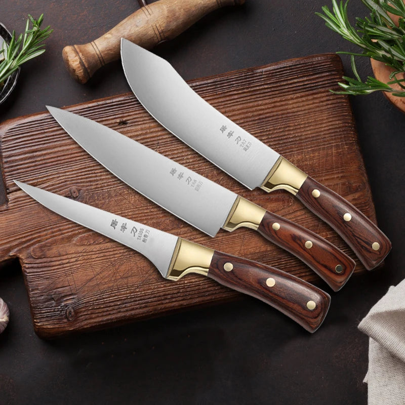 Deboning Butcher Kitchen Knives Hand Forged Stainless Steel Slaughter Fillet Knife Fish Meat Cleaver Cutting Knife