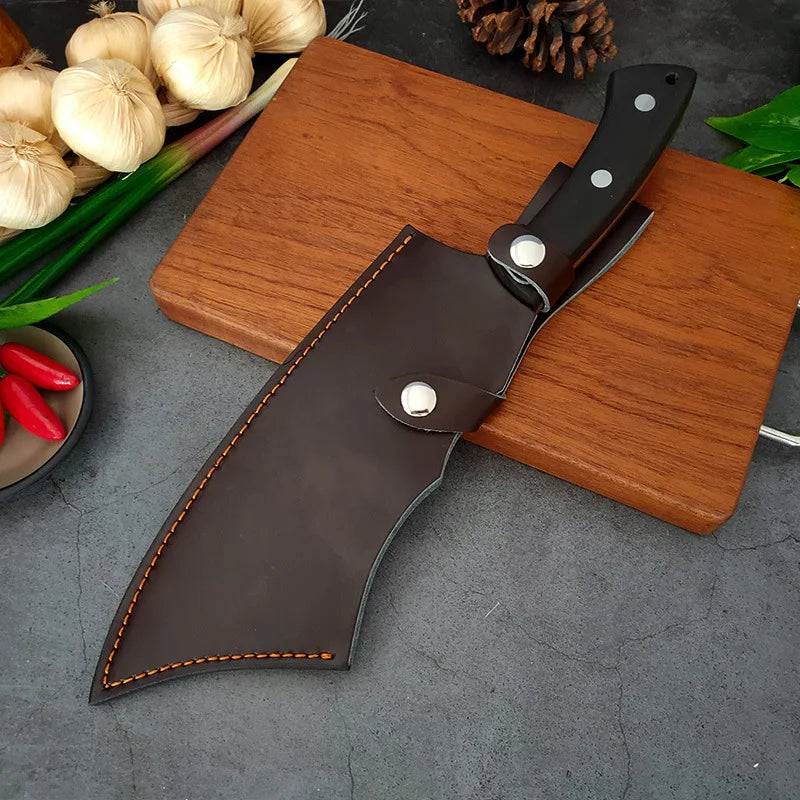 High-Carbon Steel Butcher Knife Kitchen Chopper Chef Slicing Fishing BBQ Knife Handmade Forged Cutter Meat Cleaver