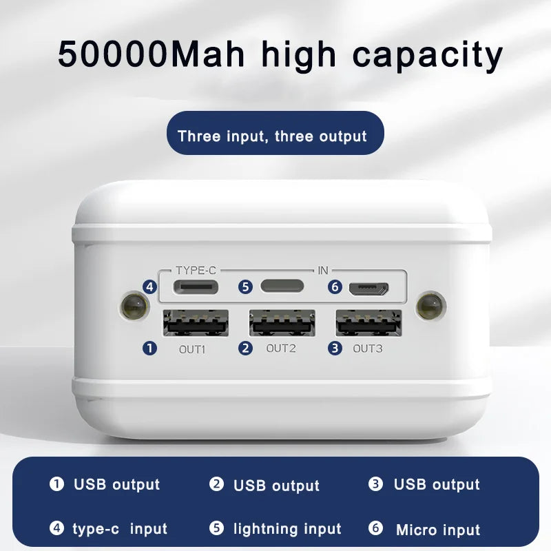 50000mAh power banks & power station consumer electronics outdoor fast charging power bank