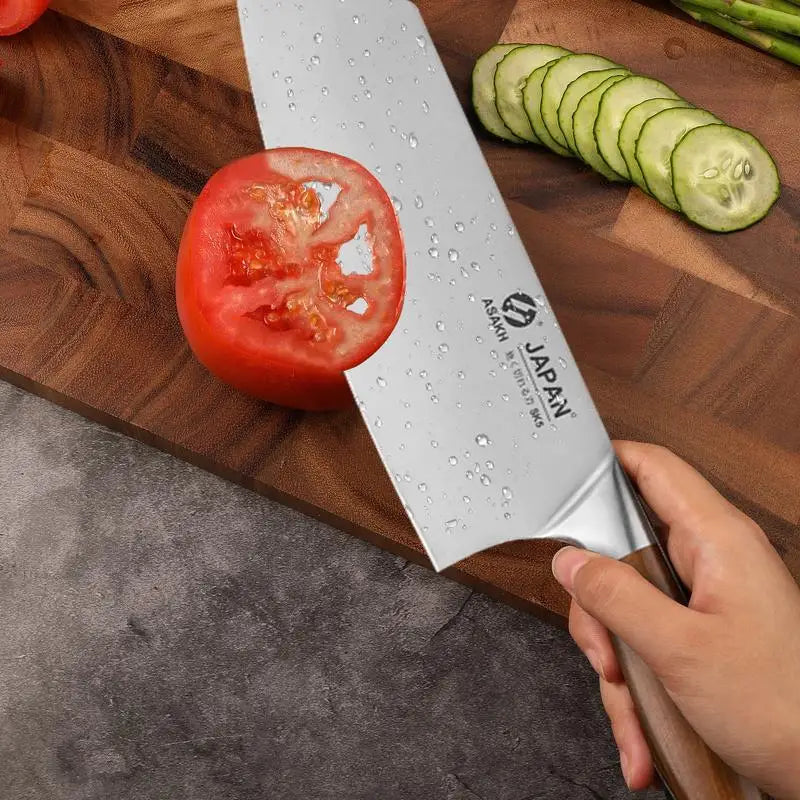 Kitchen Knife 3cr13 Stainless Steel Meat Chopping Cleaver Fish Vegetable Slicing Butcher Knife Wooden Handle Japanese Chef Knife