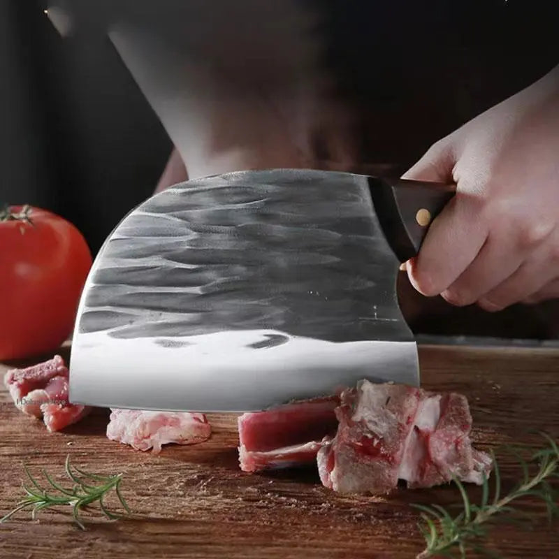 Kitchen Knife Handmade Forged Butcher Chef Knives High-Carbon Bone Chopping Knife Vegetables Slicing Meat Cleaver Carbon Knife