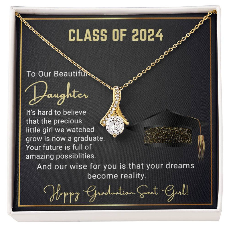 To Our Beautiful Daughter - Happy Graduation - Graduation Gift - Alluring Beauty Necklace