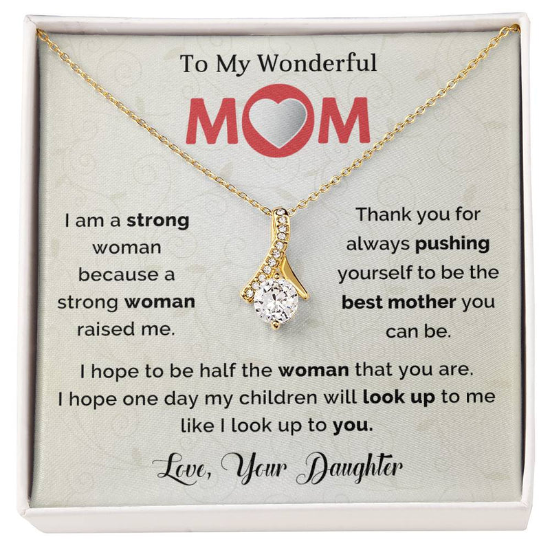 TO MY WONDERFUL MOM - MOTHER'S DAY BEST GIFT FOR MOM - ALLURING BEAUTY NECKLACE