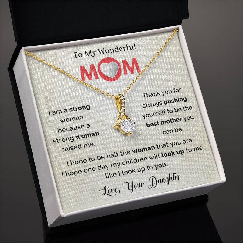 TO MY WONDERFUL MOM - MOTHER'S DAY BEST GIFT FOR MOM - ALLURING BEAUTY NECKLACE