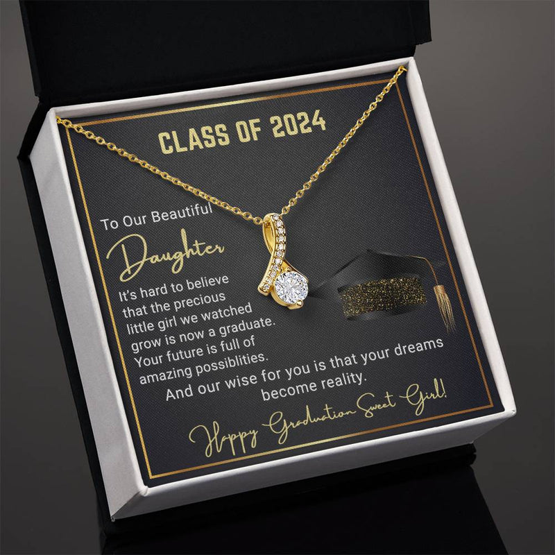 To Our Beautiful Daughter - Happy Graduation - Graduation Gift - Alluring Beauty Necklace