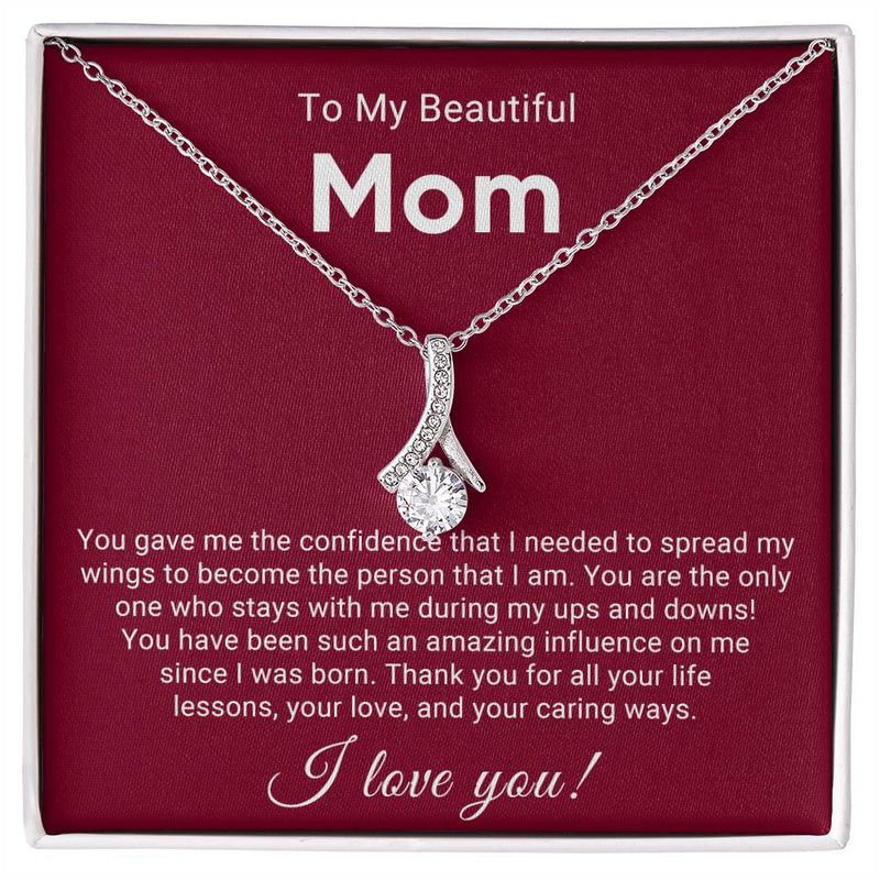 TO MY BEAUTIFUL MOM - HAPPY MOTHER'S DAY - ALLURING BEAUTY NECKLACE