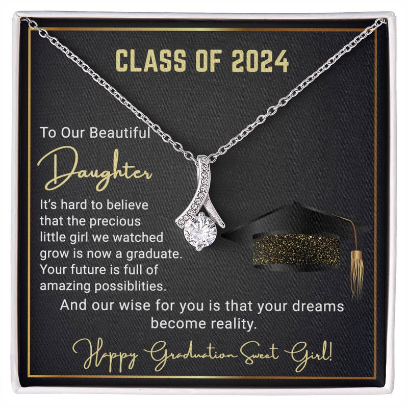 To Our Beautiful Daughter - Happy Graduation - Graduation Gift - Alluring Beauty Necklace