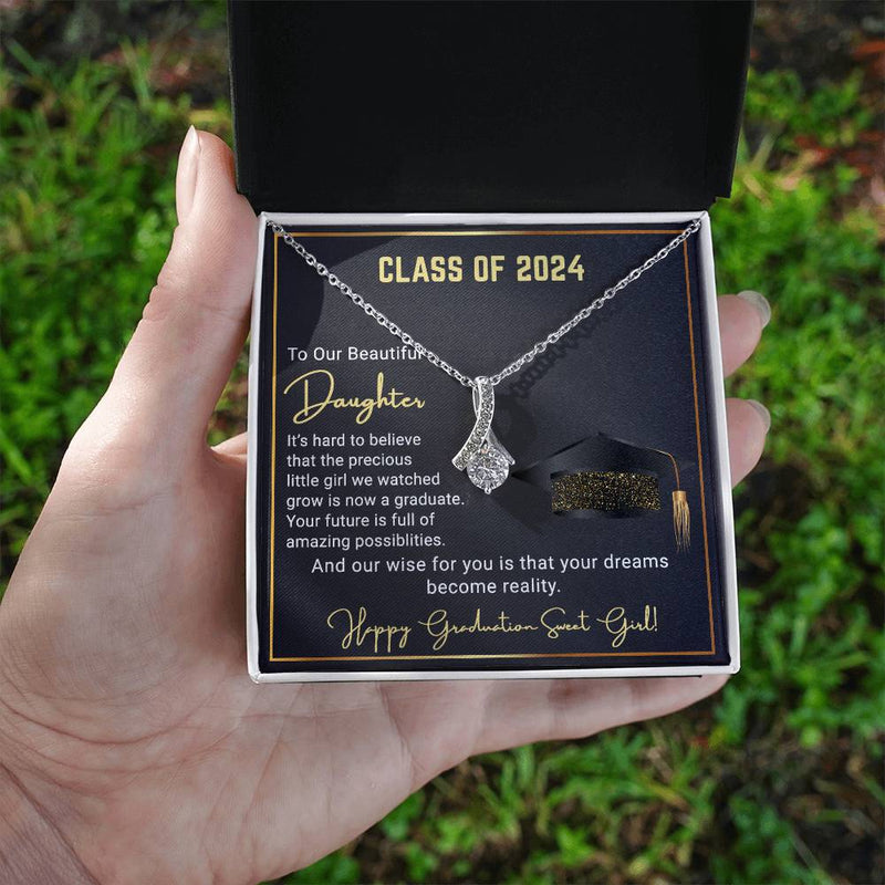 To Our Beautiful Daughter - Happy Graduation - Graduation Gift - Alluring Beauty Necklace