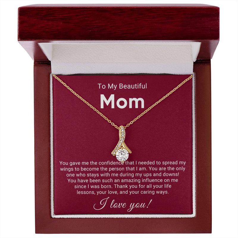 TO MY BEAUTIFUL MOM - HAPPY MOTHER'S DAY - ALLURING BEAUTY NECKLACE