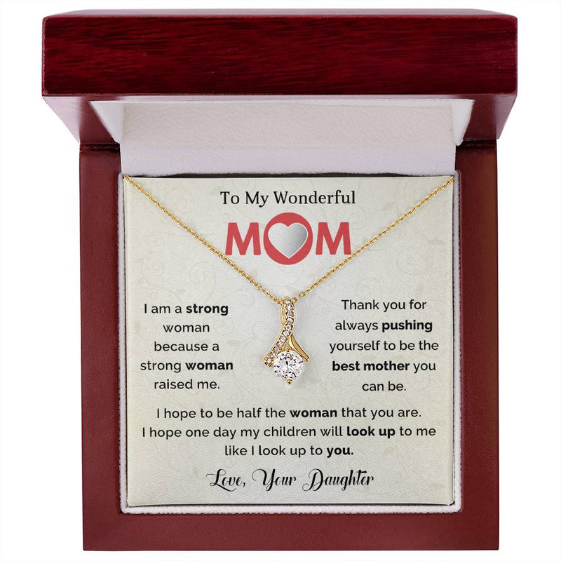 TO MY WONDERFUL MOM - MOTHER'S DAY BEST GIFT FOR MOM - ALLURING BEAUTY NECKLACE