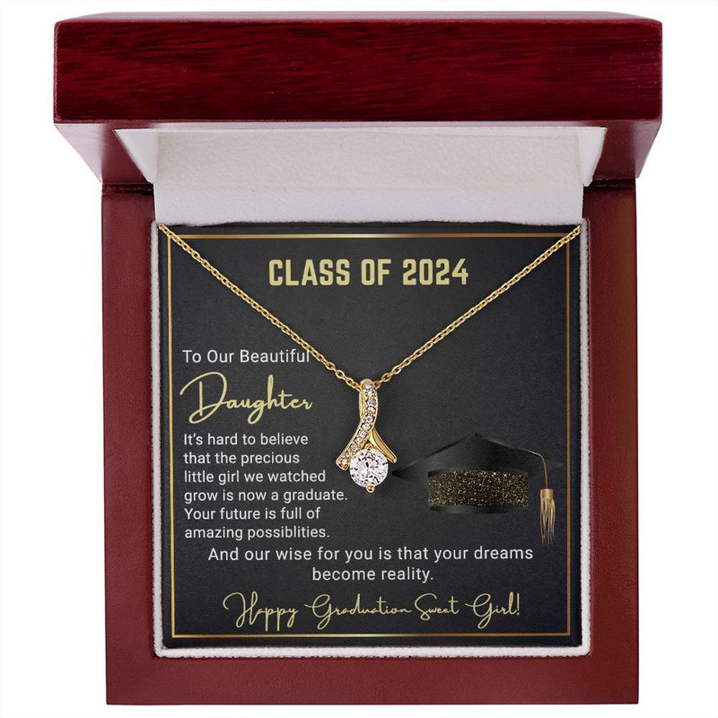 To Our Beautiful Daughter - Happy Graduation - Graduation Gift - Alluring Beauty Necklace