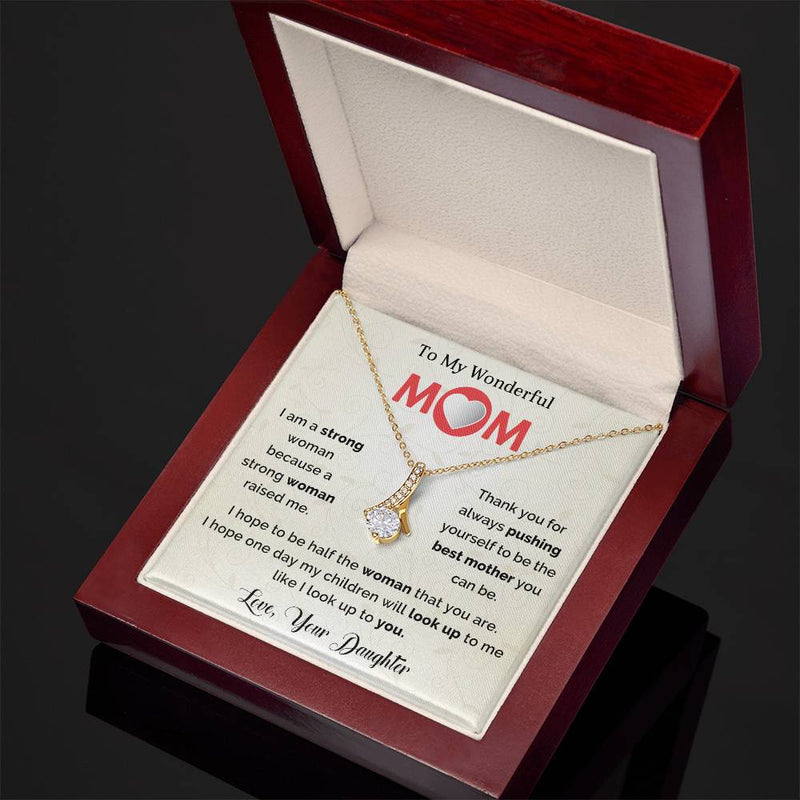 TO MY WONDERFUL MOM - MOTHER'S DAY BEST GIFT FOR MOM - ALLURING BEAUTY NECKLACE