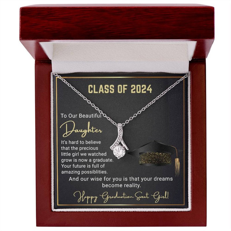 To Our Beautiful Daughter - Happy Graduation - Graduation Gift - Alluring Beauty Necklace