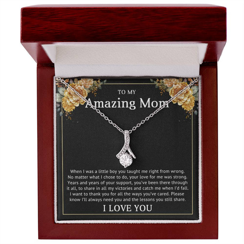 TO MY AMAZING MOM - MOTHER'S DAY BEST GIFT FOR MOM - ALLURING BEAUTY NECKLACE