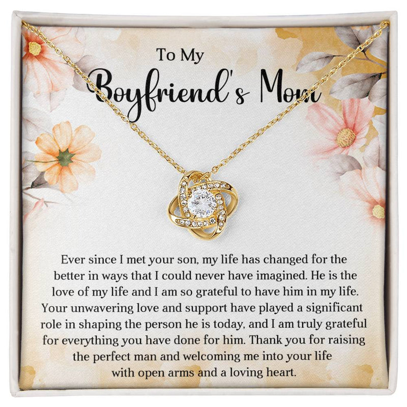 TO MY BOYFRIEND'S MOM - HAPPY MOTHER'S DAY - LOVE KNOT NECKLACE