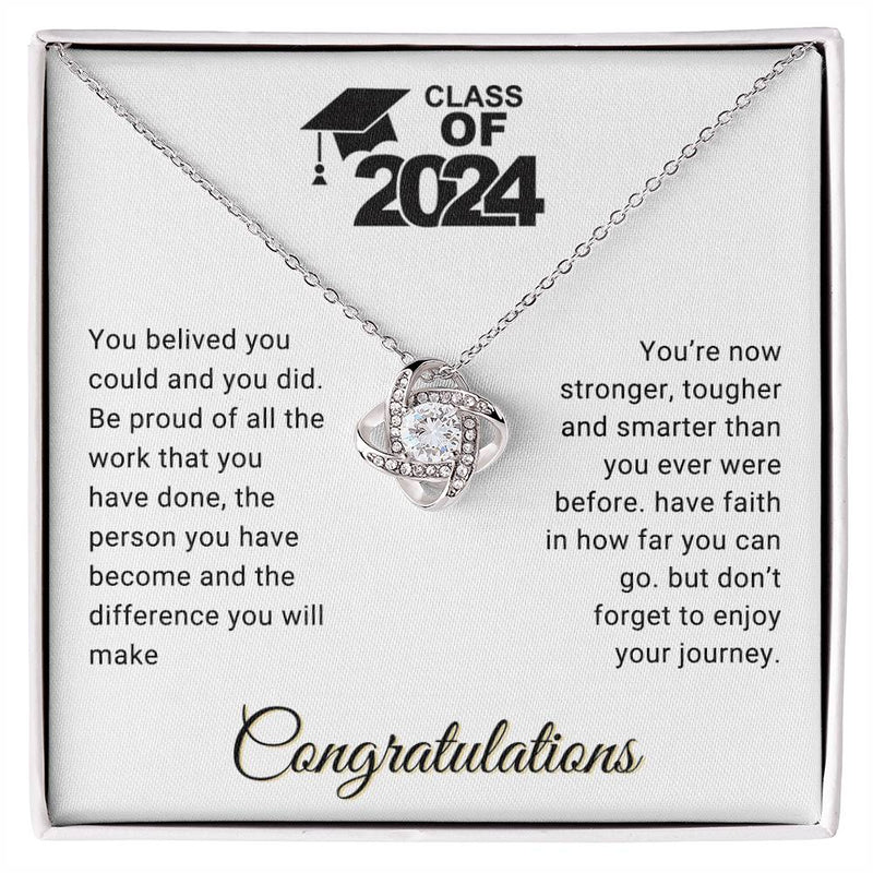 Happy Graduation - Graduation Best Gift - Love Knot Necklace