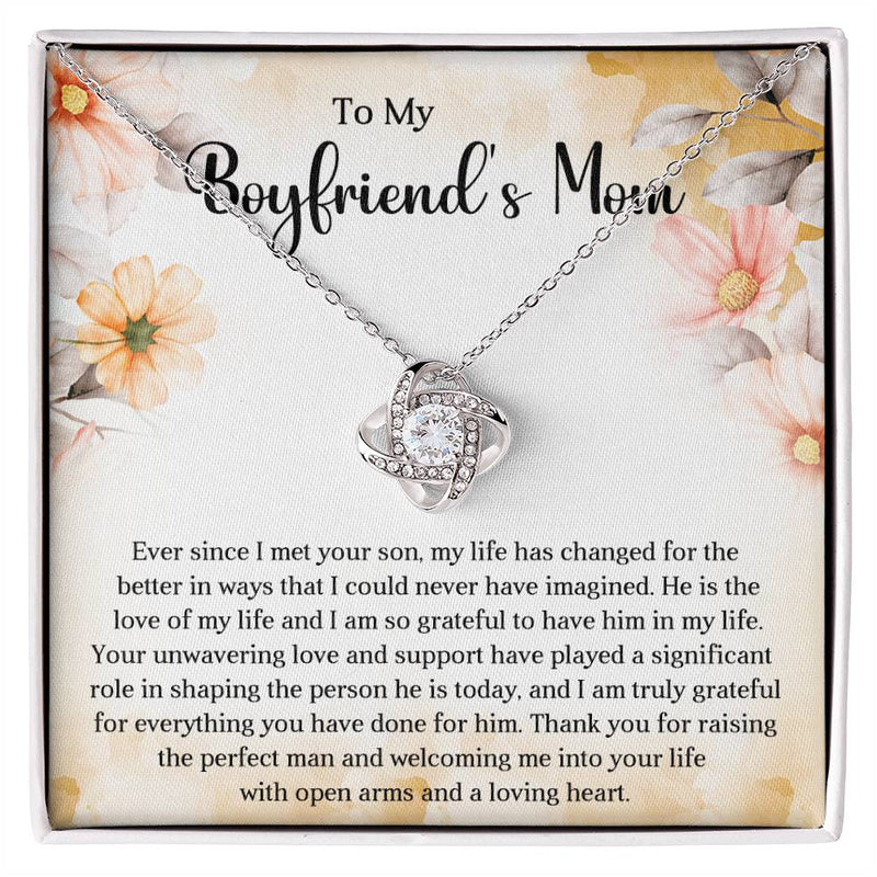 TO MY BOYFRIEND'S MOM - HAPPY MOTHER'S DAY - LOVE KNOT NECKLACE