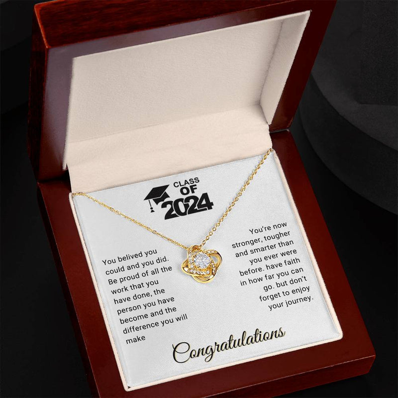 Happy Graduation - Graduation Best Gift - Love Knot Necklace