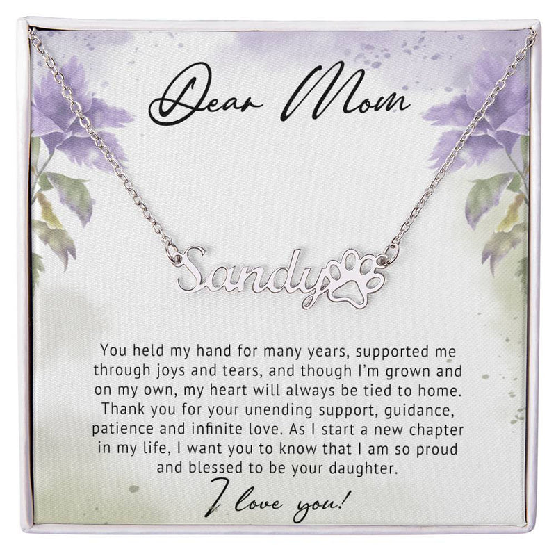 DEAR MOM - MOTHER'S DAY BEST GIFT FOR MOM - NAME NECKLACE