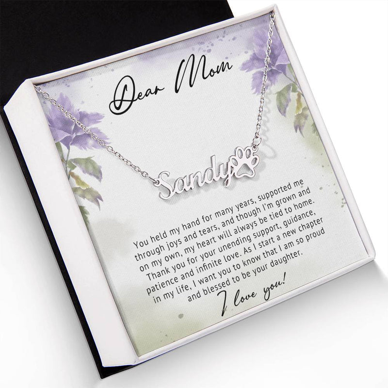 DEAR MOM - MOTHER'S DAY BEST GIFT FOR MOM - NAME NECKLACE