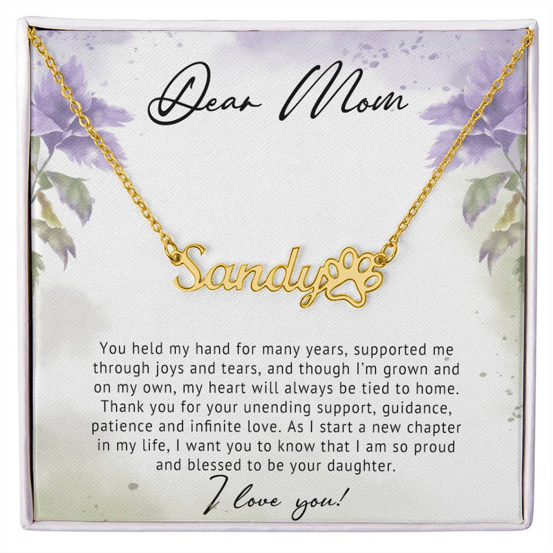 DEAR MOM - MOTHER'S DAY BEST GIFT FOR MOM - NAME NECKLACE