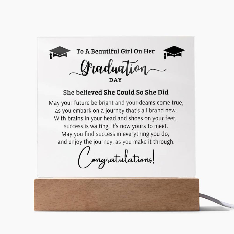 Happy Graduation - Graduation Best Gift - Acrylic Square Plaque