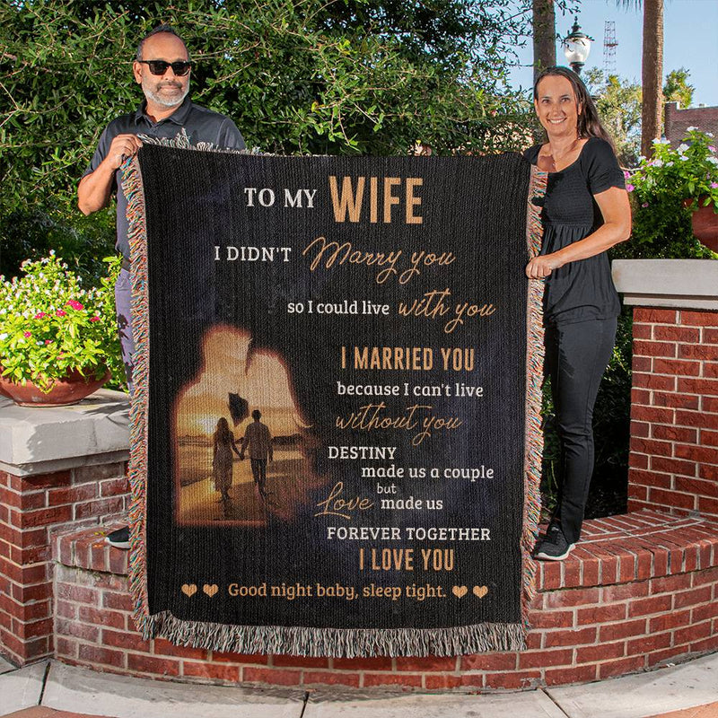 To My Wife - Blanket From Husband - Heirloom Woven Blanket