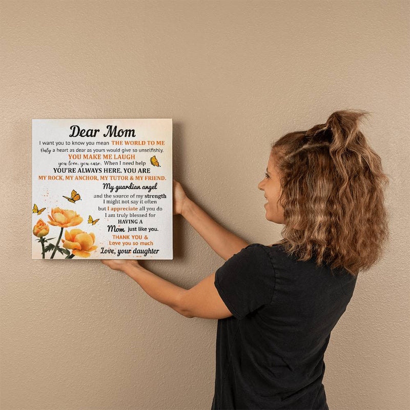 Dear Mom - Gallery Wrapped Canvas