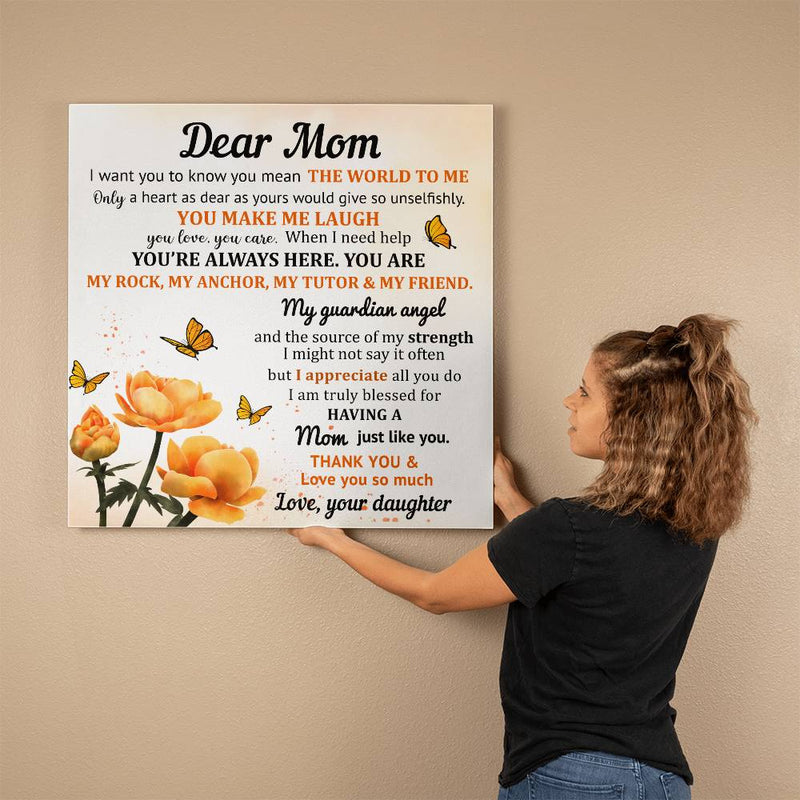 Dear Mom - Gallery Wrapped Canvas